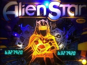Alien Star Pinball Backglass
