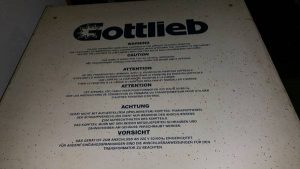 Gottlieb Hot Shots Pinball Backbox Rear