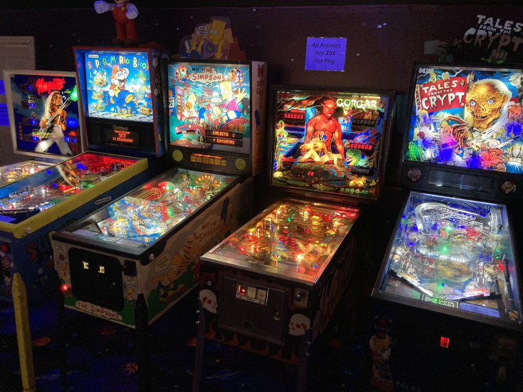The Pinball machines in the arcade next to Player's Choice under same ownership and management 